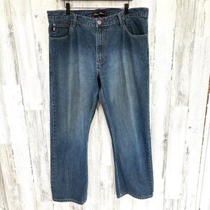 Paco Men’s Vintage Blue Denim Wide Leg Jeans Size 40X32 Zip & Button Closure